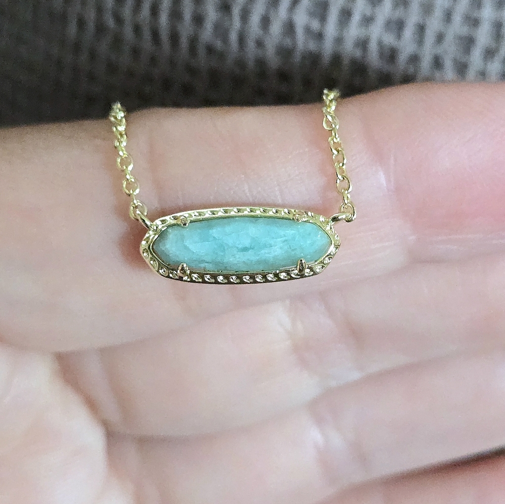 Kendra Scott "Emma" Amazonite Pendant Necklace - NWT - Picture 5 of 16